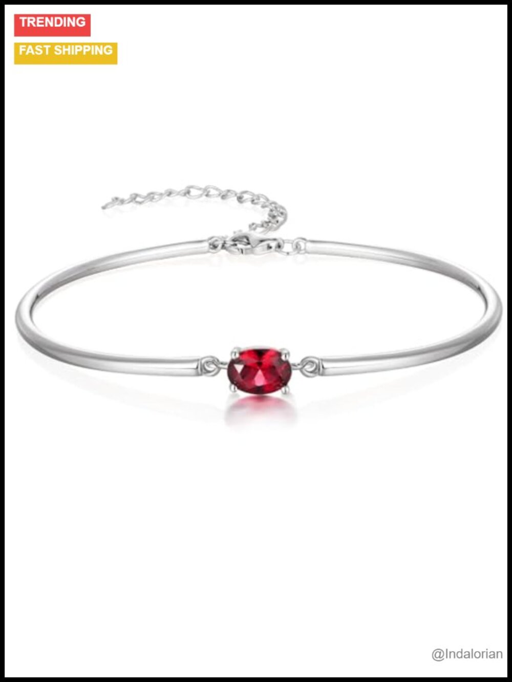 1 Carat Oval Cut Lab-Created Ruby Cuff Bracelet, 925 Sterling Silver Gold